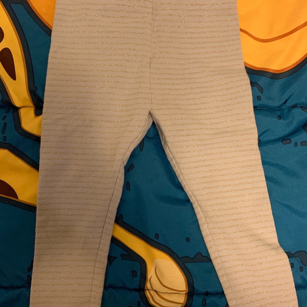 Tea collection. 18-24 leggings purple with gold